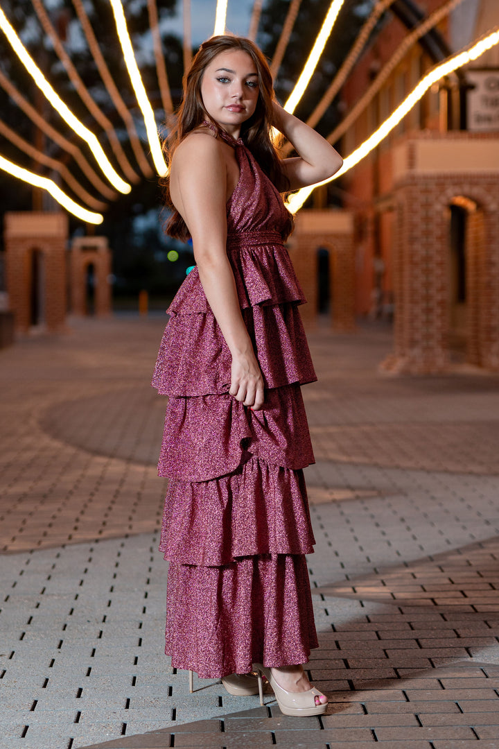 Buddy Love Talia Halter Long Dress- Valentine-Maxi Dresses-Buddy Love-Shop with Bloom West Boutique, Women's Fashion Boutique, Located in Houma, Louisiana