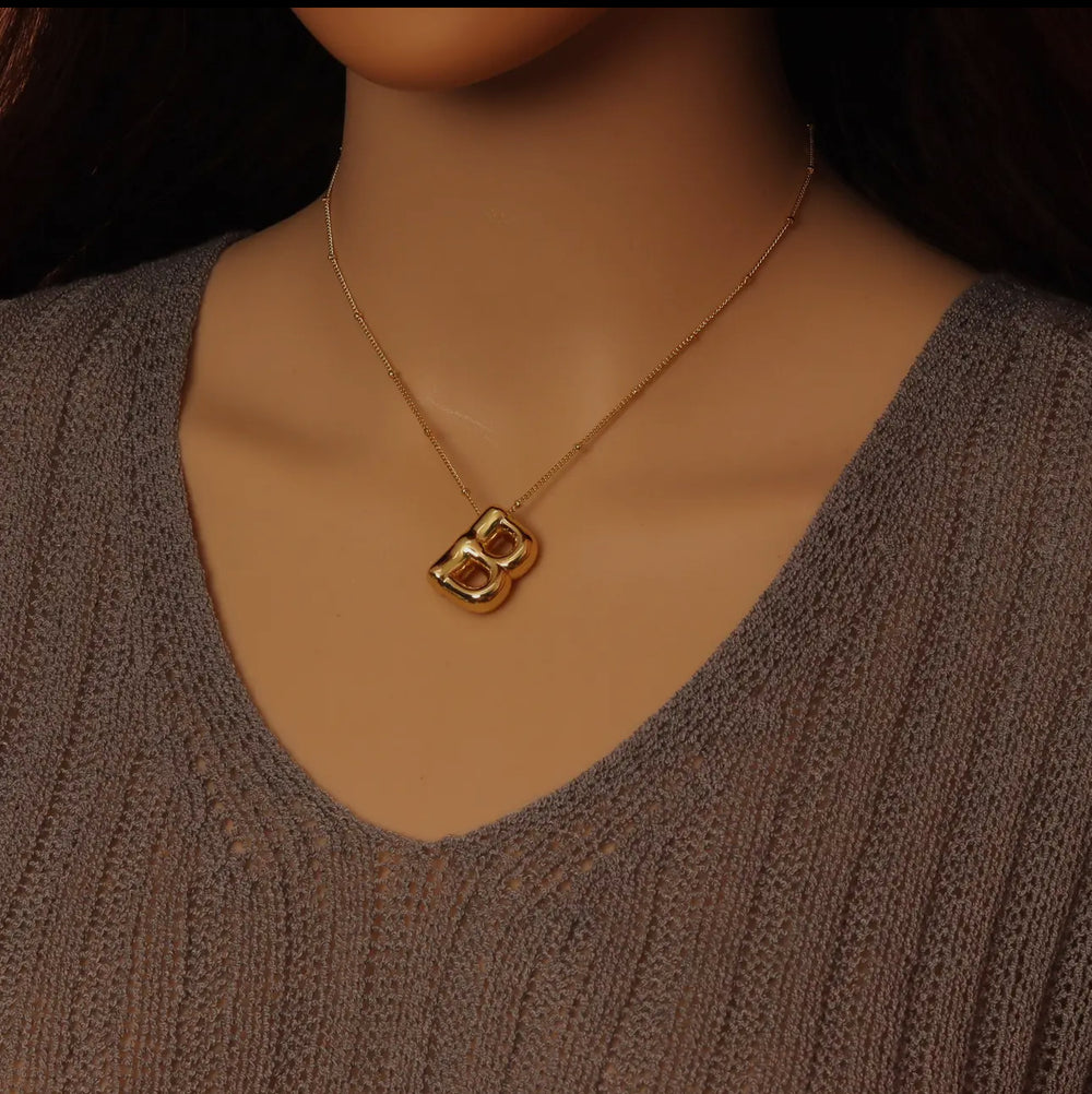 Ball Chain Balloon Initial Letter Charm Necklace-Necklaces-Best Beads & Beyond-Shop with Bloom West Boutique, Women's Fashion Boutique, Located in Houma, Louisiana