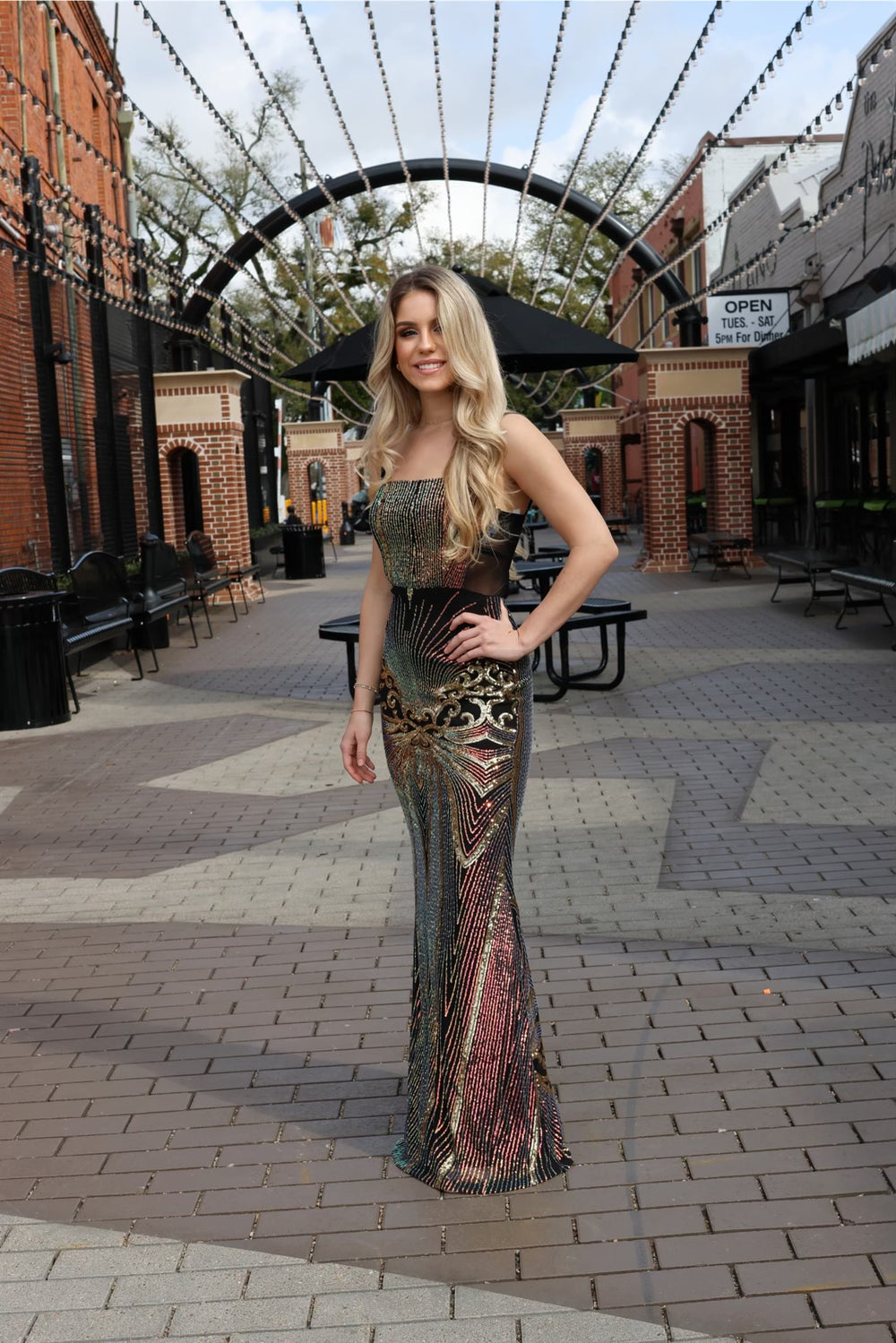 Josie Art Deco Sequins Maxi Dress-Formal Gowns-Cefian-Shop with Bloom West Boutique, Women's Fashion Boutique, Located in Houma, Louisiana