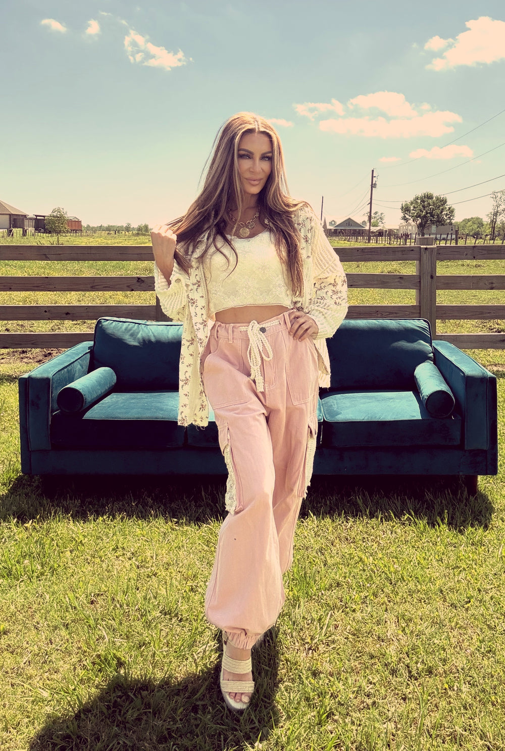 The Ditsy Darling Blouse-Tops-POL Clothing-Shop with Bloom West Boutique, Women's Fashion Boutique, Located in Houma, Louisiana