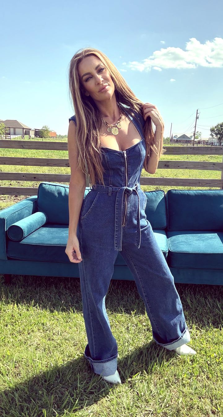 Urban Edge Jumpsuit-Jumpsuits-Curds & Whey-Shop with Bloom West Boutique, Women's Fashion Boutique, Located in Houma, Louisiana