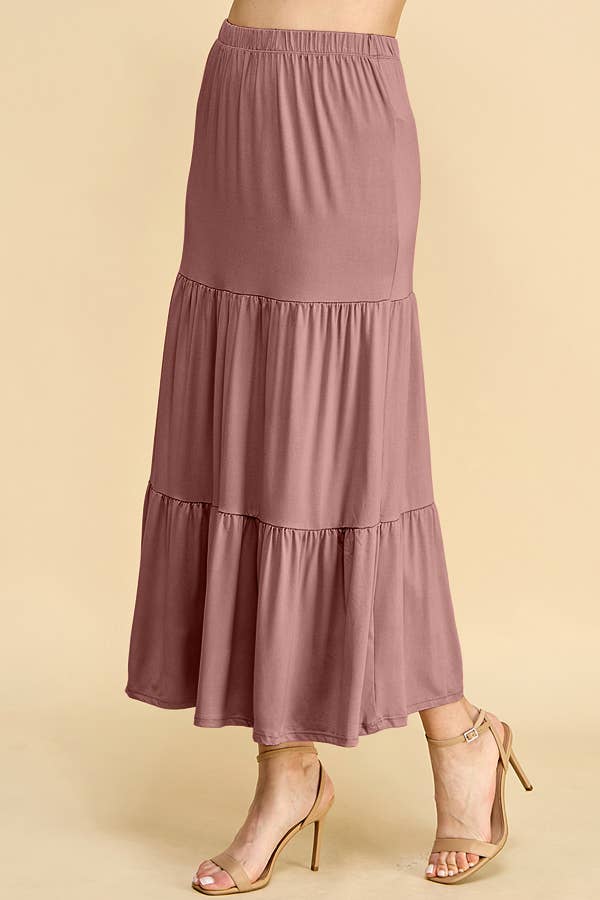 Gracelynn Tiered Maxi Skirt-Heart & Hips-Shop with Bloom West Boutique, Women's Fashion Boutique, Located in Houma, Louisiana