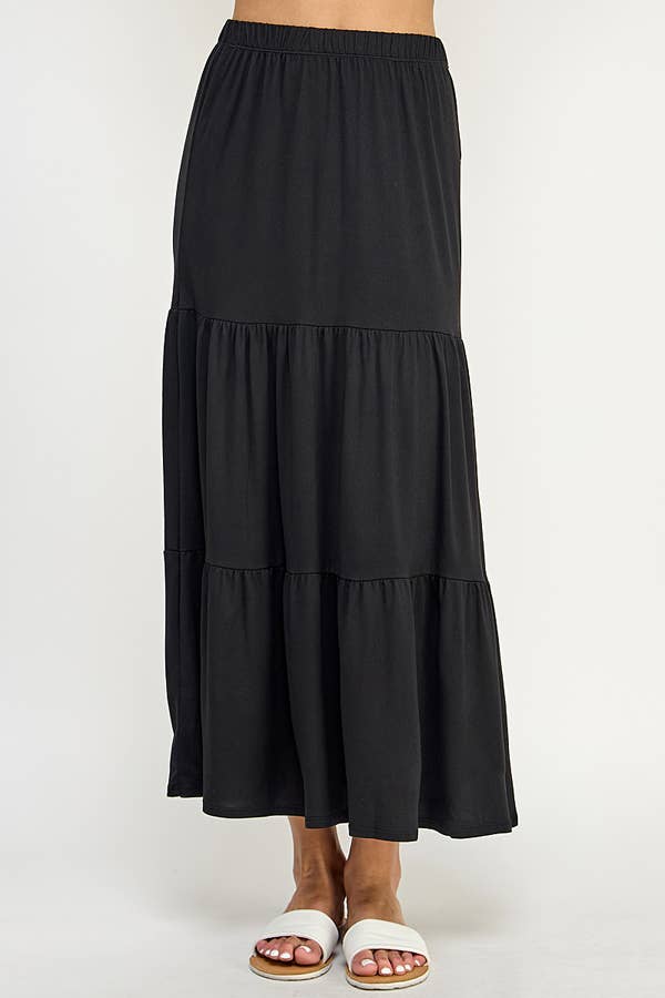 Gracelynn Tiered Maxi Skirt-Heart & Hips-Shop with Bloom West Boutique, Women's Fashion Boutique, Located in Houma, Louisiana