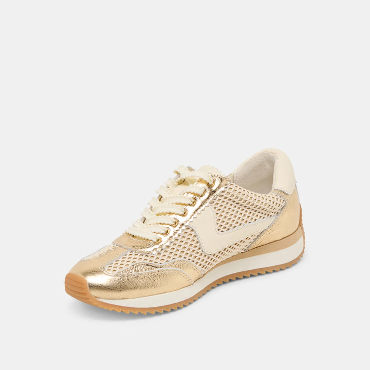 Dolce Vita Gold Woven Mesh Sneakers-SNEAKERS-Dolce Vita-Shop with Bloom West Boutique, Women's Fashion Boutique, Located in Houma, Louisiana