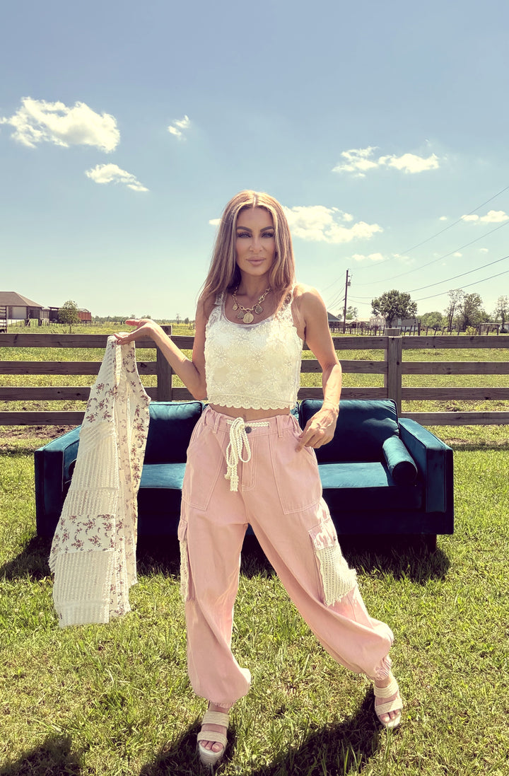 Dusk Pearl Crop-Tops-POL Clothing-Shop with Bloom West Boutique, Women's Fashion Boutique, Located in Houma, Louisiana