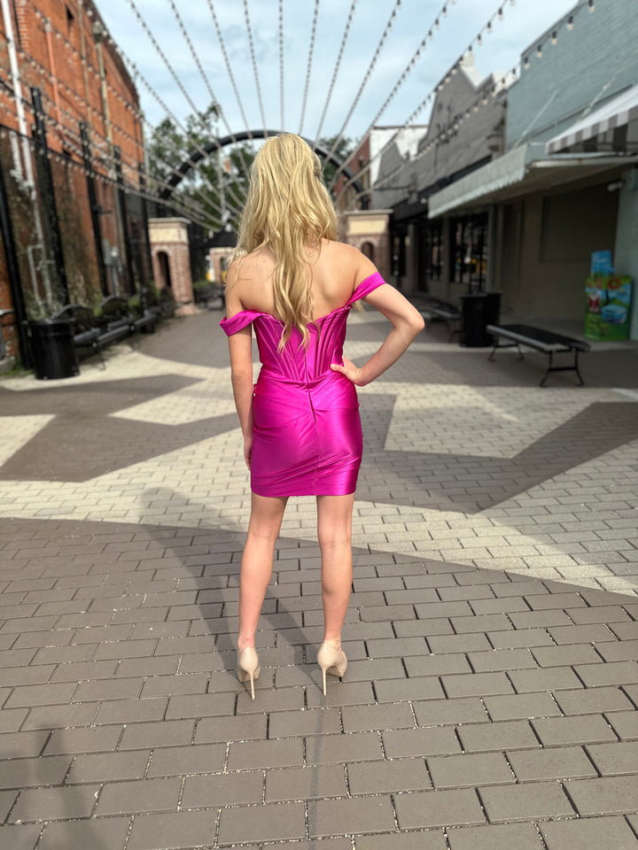 Viola Off Shoulder Corset Style Dress-Semi Formal Dresses-Noxanabel-Shop with Bloom West Boutique, Women's Fashion Boutique, Located in Houma, Louisiana