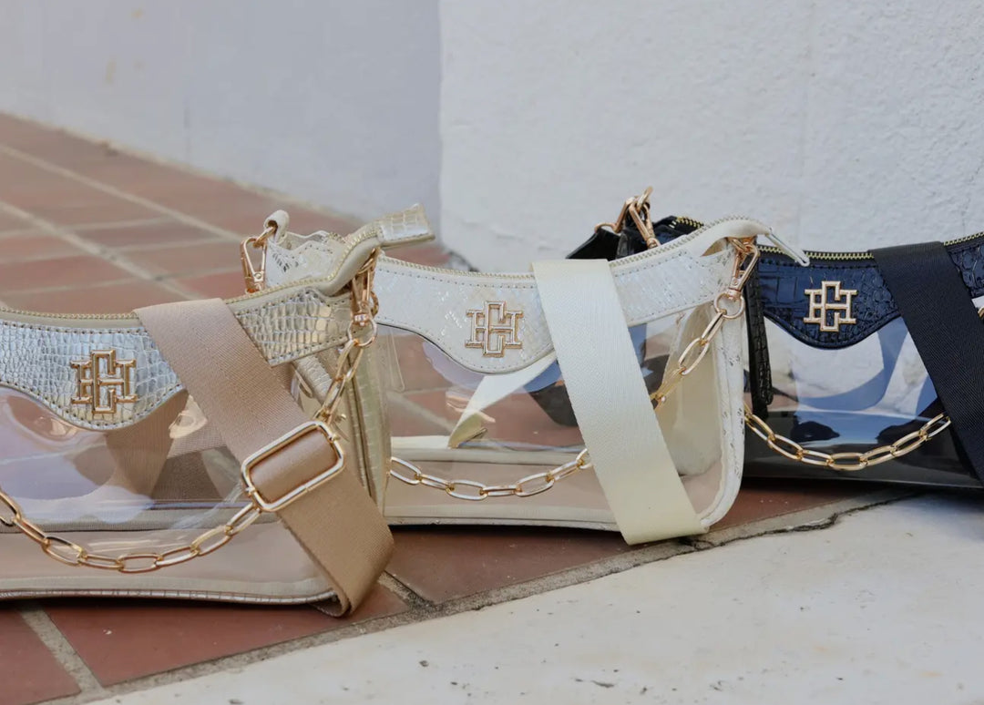 Cassidy Clear Crossbody-Handbags-Caroline Hill-Shop with Bloom West Boutique, Women's Fashion Boutique, Located in Houma, Louisiana
