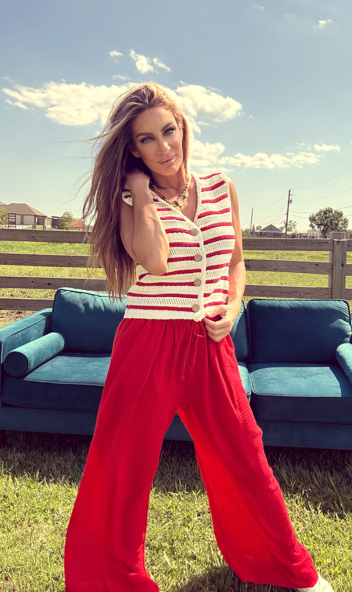 Boardwalk Babe Vest-Tops-Hyfve-Shop with Bloom West Boutique, Women's Fashion Boutique, Located in Houma, Louisiana