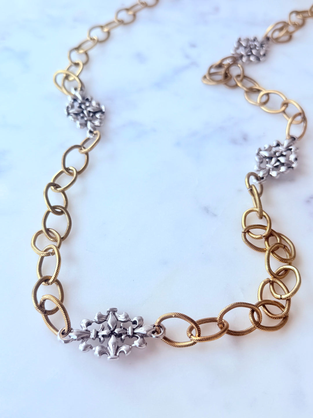 Erin Knight Mixed Metal Brooch Necklace-Necklaces-Erin Knight Designs-Shop with Bloom West Boutique, Women's Fashion Boutique, Located in Houma, Louisiana