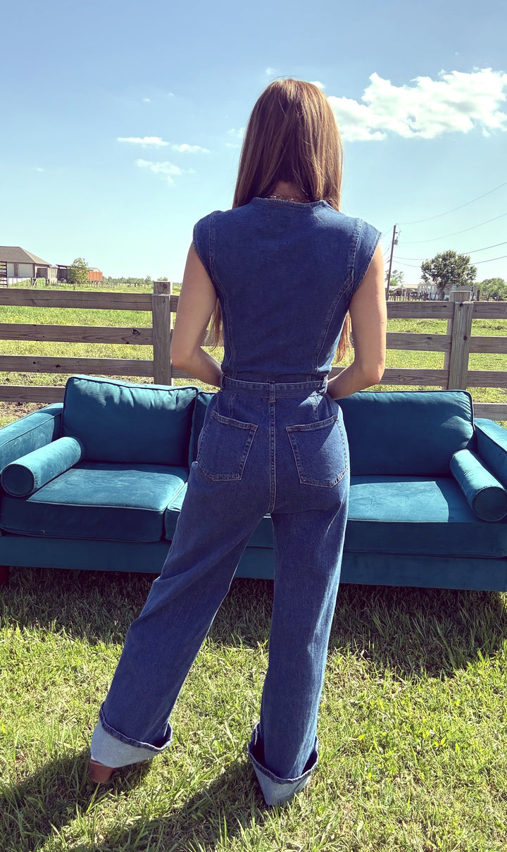 Urban Edge Jumpsuit-Jumpsuits-Curds & Whey-Shop with Bloom West Boutique, Women's Fashion Boutique, Located in Houma, Louisiana