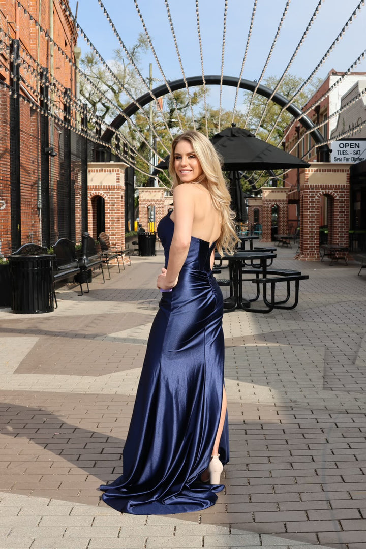 Nicolette Strapless Satin Gown-Formal Gowns-17 young dress-Shop with Bloom West Boutique, Women's Fashion Boutique, Located in Houma, Louisiana