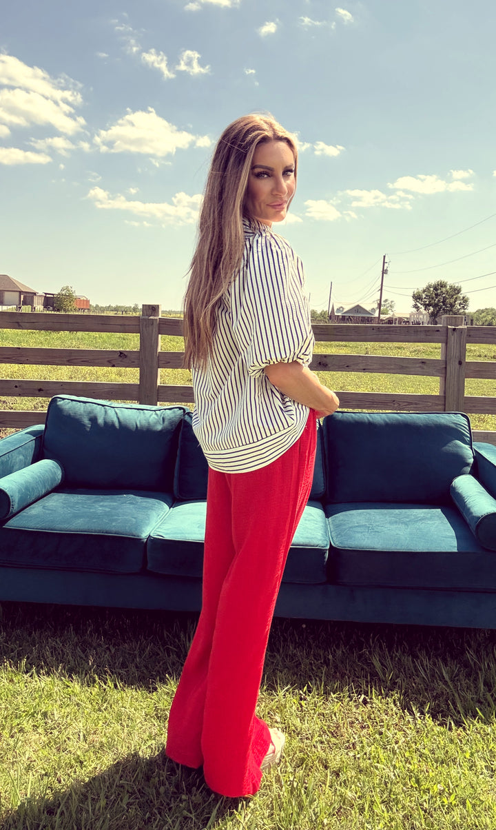 The Navy Belle-Tops-She+Sky-Shop with Bloom West Boutique, Women's Fashion Boutique, Located in Houma, Louisiana
