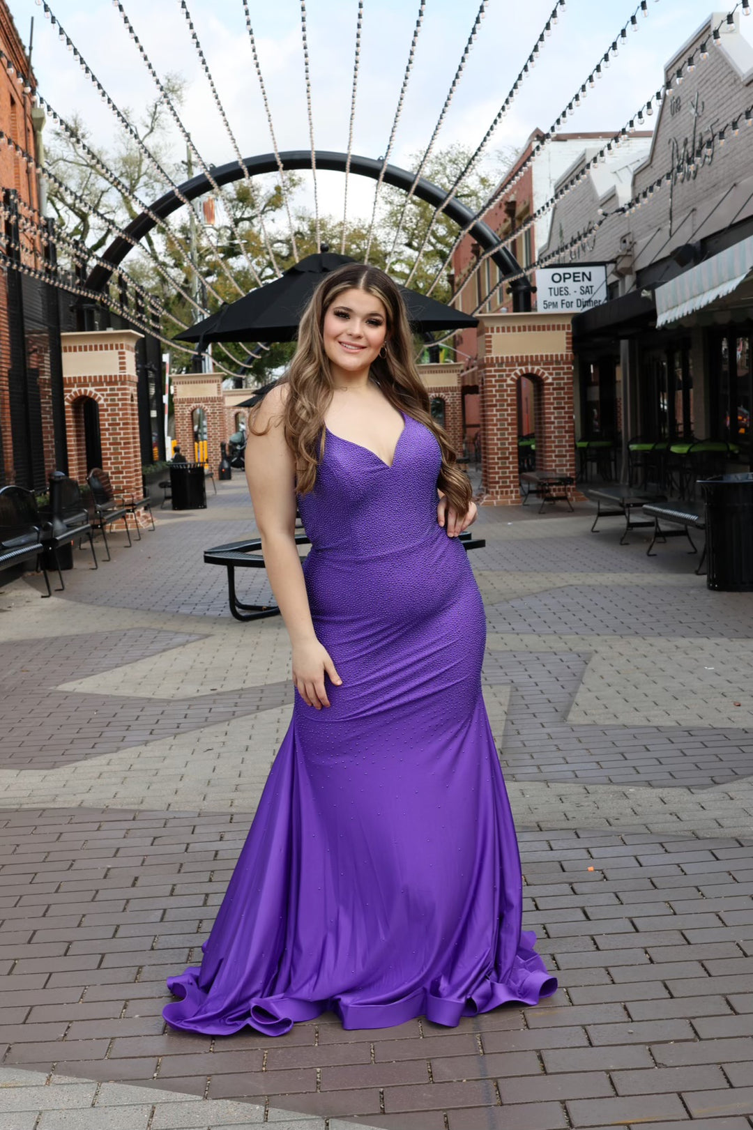 Anastasia Stone Accented Long Mermaid Evening Gown-Formal Gowns-juliet-Shop with Bloom West Boutique, Women's Fashion Boutique, Located in Houma, Louisiana