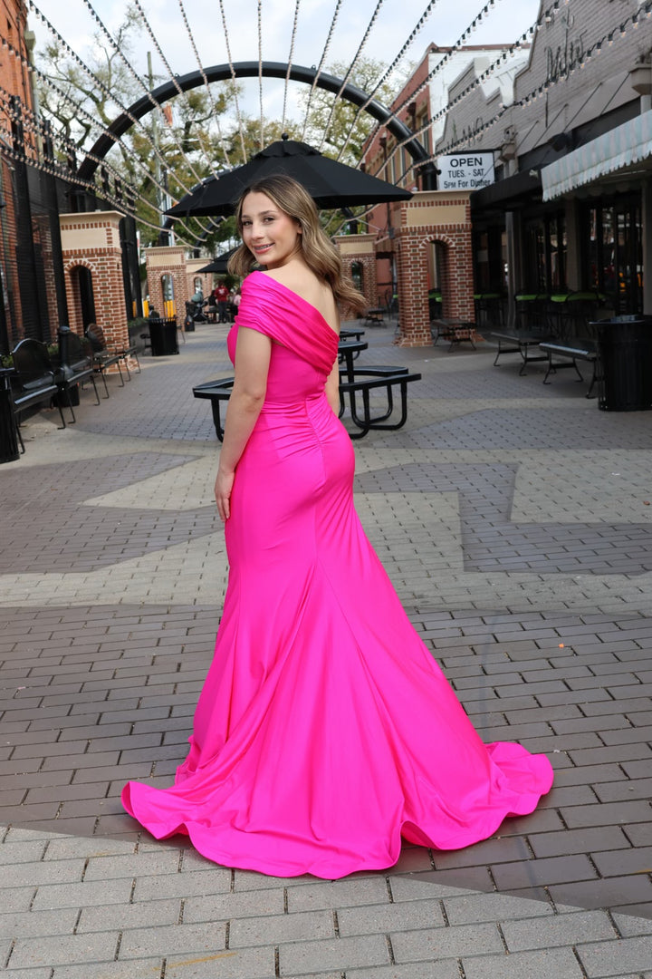 Danika Stretch Satin Gown With Gloves-Formal Gowns-cinderella by divine-Shop with Bloom West Boutique, Women's Fashion Boutique, Located in Houma, Louisiana