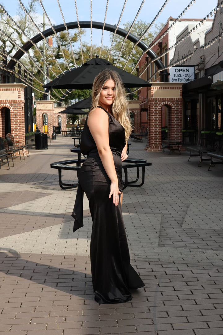Amalie Casino Maxi Dress with Side Slit-Formal Gowns-Cefian-Shop with Bloom West Boutique, Women's Fashion Boutique, Located in Houma, Louisiana