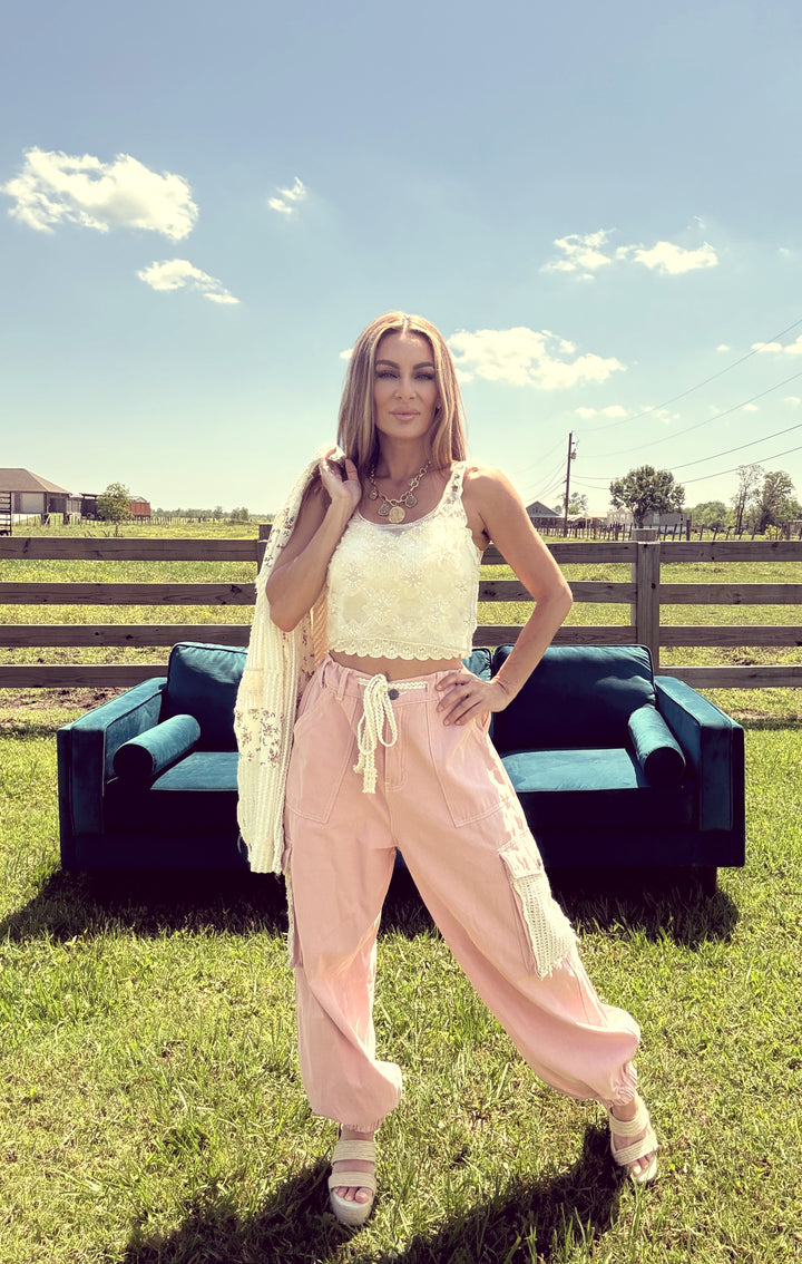 Dusk Pearl Crop-Tops-POL Clothing-Shop with Bloom West Boutique, Women's Fashion Boutique, Located in Houma, Louisiana