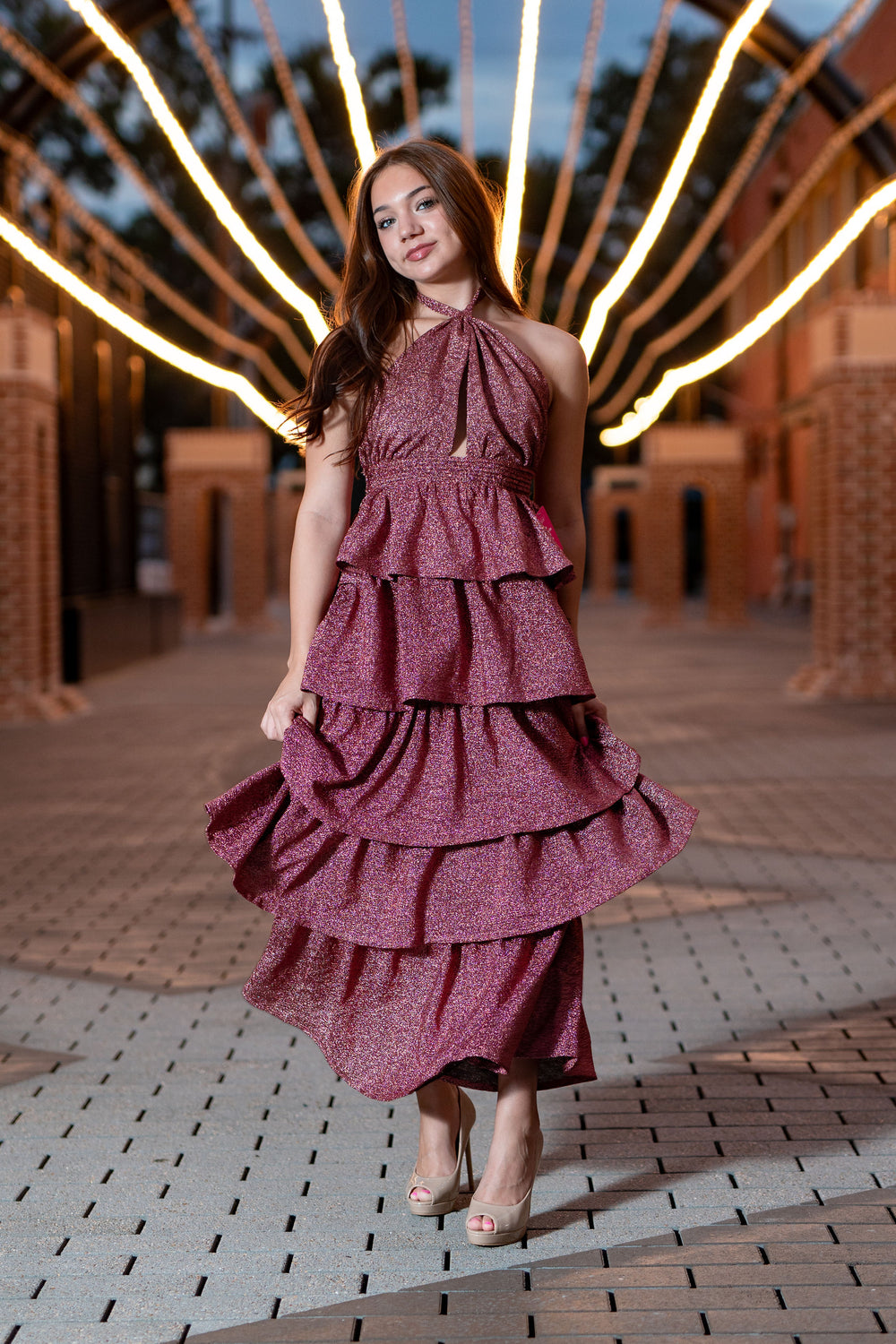 Buddy Love Talia Halter Long Dress- Valentine-Maxi Dresses-Buddy Love-Shop with Bloom West Boutique, Women's Fashion Boutique, Located in Houma, Louisiana