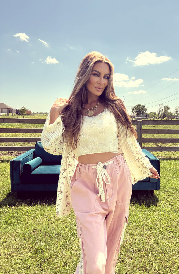 Dusk Pearl Crop-Tops-POL Clothing-Shop with Bloom West Boutique, Women's Fashion Boutique, Located in Houma, Louisiana