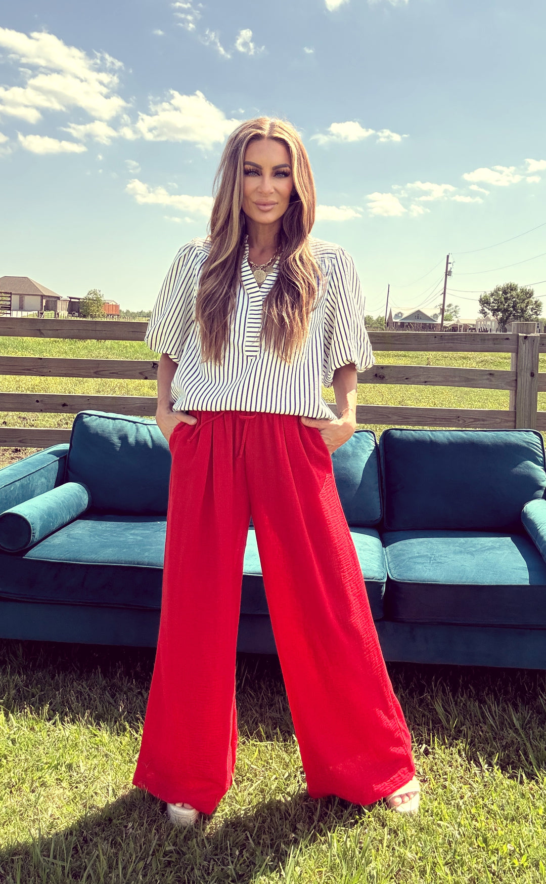 The Navy Belle-Tops-She+Sky-Shop with Bloom West Boutique, Women's Fashion Boutique, Located in Houma, Louisiana
