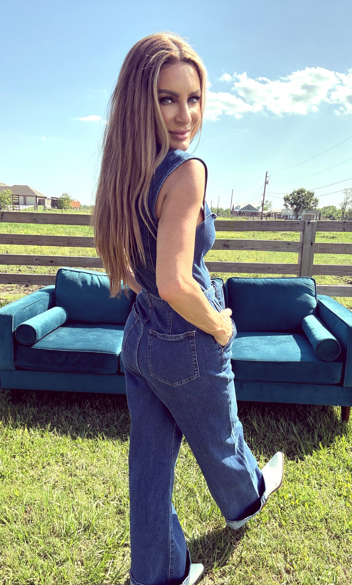 Urban Edge Jumpsuit-Jumpsuits-Curds & Whey-Shop with Bloom West Boutique, Women's Fashion Boutique, Located in Houma, Louisiana