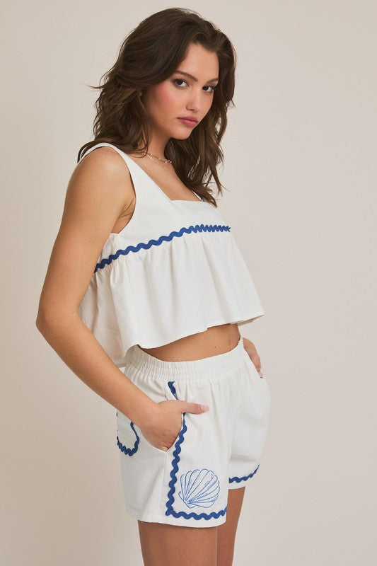 She Sells Sea Shells Set-Two Piece Set-Le lis-Shop with Bloom West Boutique, Women's Fashion Boutique, Located in Houma, Louisiana