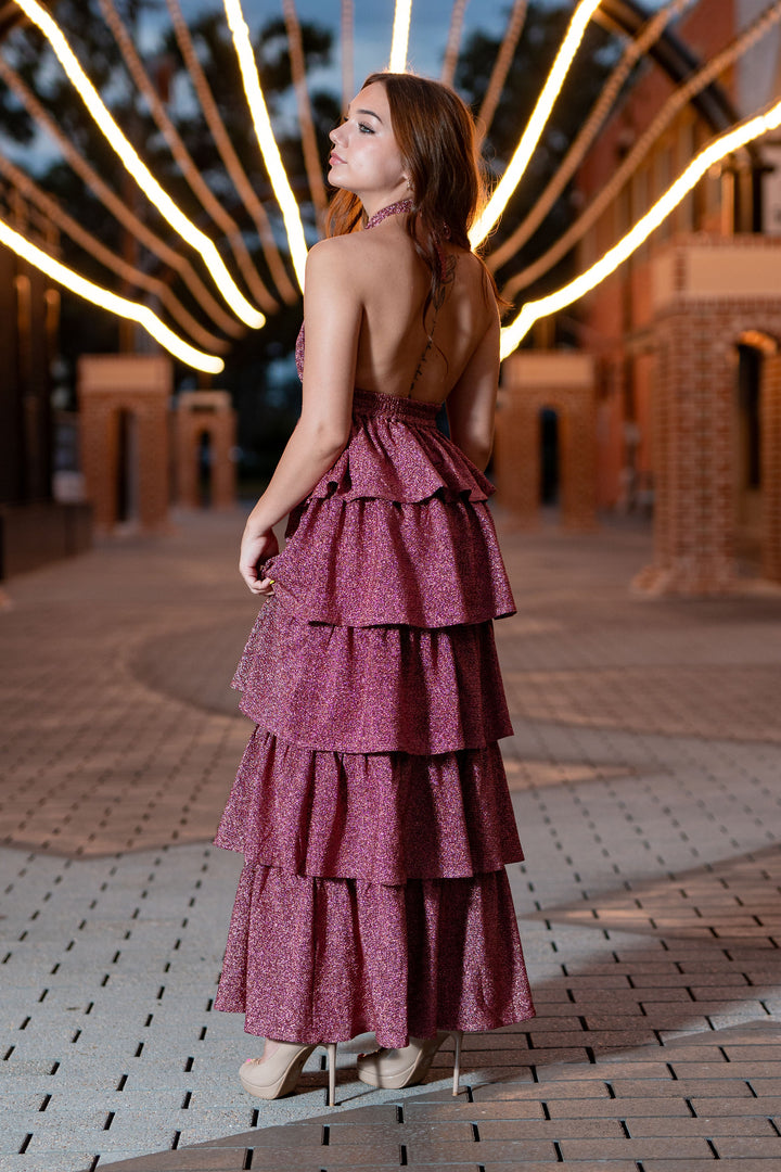 Buddy Love Talia Halter Long Dress- Valentine-Maxi Dresses-Buddy Love-Shop with Bloom West Boutique, Women's Fashion Boutique, Located in Houma, Louisiana