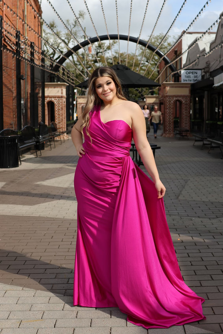 Sienna One Shoulder Satin Gown-Formal Gowns-17 young dress-Shop with Bloom West Boutique, Women's Fashion Boutique, Located in Houma, Louisiana