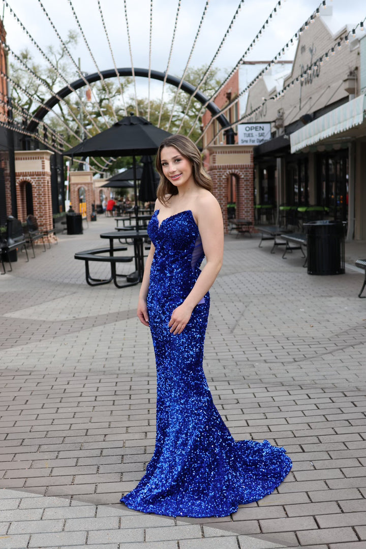 Alivia Sequin Mermaid Gown-Formal Gowns-17 young dress-Shop with Bloom West Boutique, Women's Fashion Boutique, Located in Houma, Louisiana
