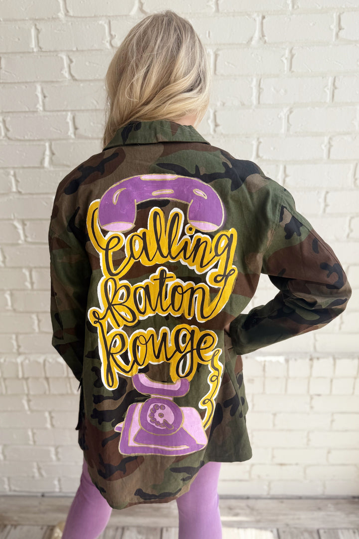 Calling Baton Rouge Jacket-Jackets-artist-Shop with Bloom West Boutique, Women's Fashion Boutique, Located in Houma, Louisiana