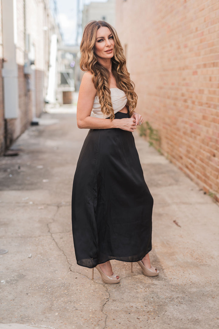Hayden Twisted Front Midi Dress-Midi Dresses-mable-Shop with Bloom West Boutique, Women's Fashion Boutique, Located in Houma, Louisiana