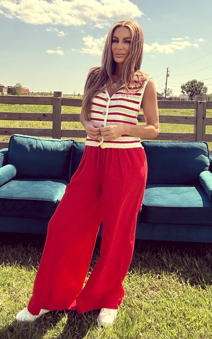 Boardwalk Babe Vest-Tops-Hyfve-Shop with Bloom West Boutique, Women's Fashion Boutique, Located in Houma, Louisiana