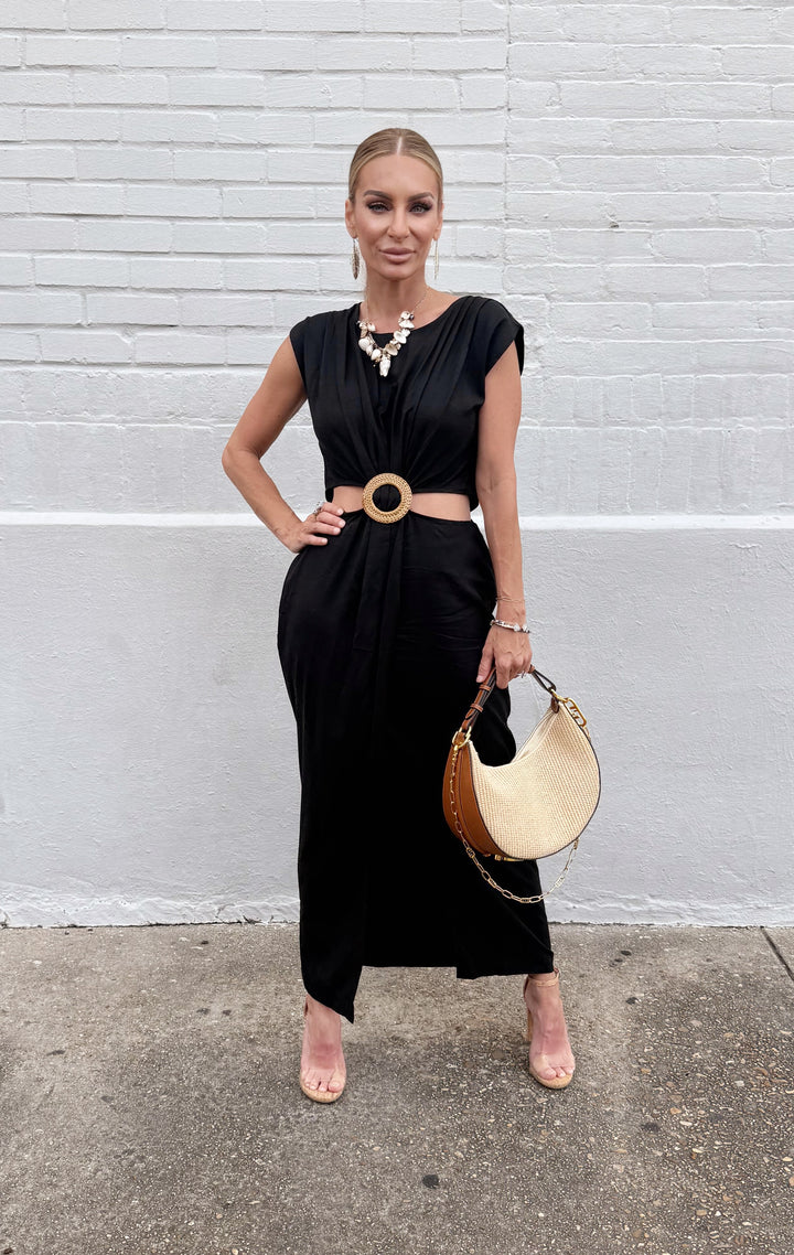 The Kendall Cut-Out-Midi Dresses-Aakaa-Shop with Bloom West Boutique, Women's Fashion Boutique, Located in Houma, Louisiana