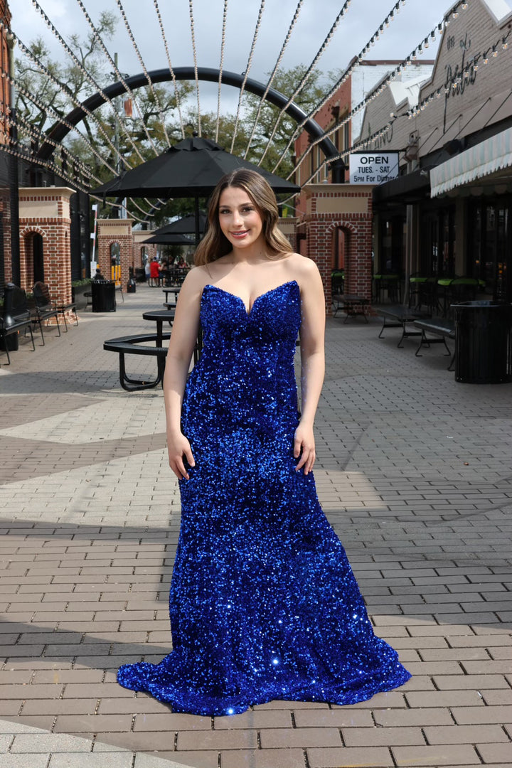 Alivia Sequin Mermaid Gown-Formal Gowns-17 young dress-Shop with Bloom West Boutique, Women's Fashion Boutique, Located in Houma, Louisiana