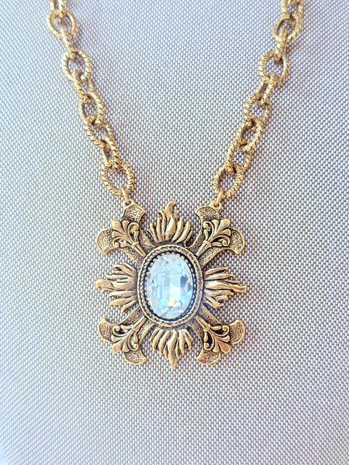 Erin Knight Vintage Insp Swarovski Crystal Brooch-Necklaces-Erin Knight Designs-Shop with Bloom West Boutique, Women's Fashion Boutique, Located in Houma, Louisiana