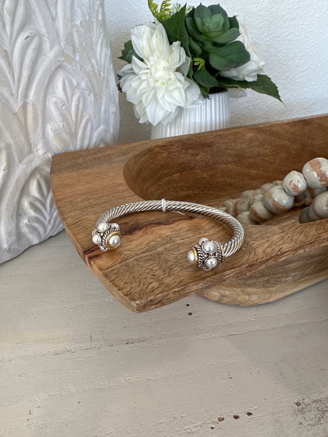 DY Pearl Studded Silver Bracelet-Bracelets-2unic-Shop with Bloom West Boutique, Women's Fashion Boutique, Located in Houma, Louisiana