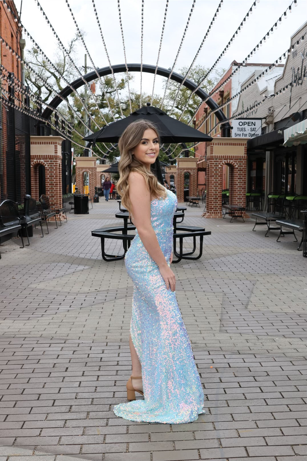 Pyper One Shoulder Fitted Sequin Gown-Formal Gowns-17 young dress-Shop with Bloom West Boutique, Women's Fashion Boutique, Located in Houma, Louisiana