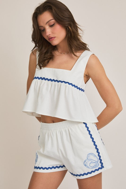 She Sells Sea Shells Set-Two Piece Set-Le lis-Shop with Bloom West Boutique, Women's Fashion Boutique, Located in Houma, Louisiana