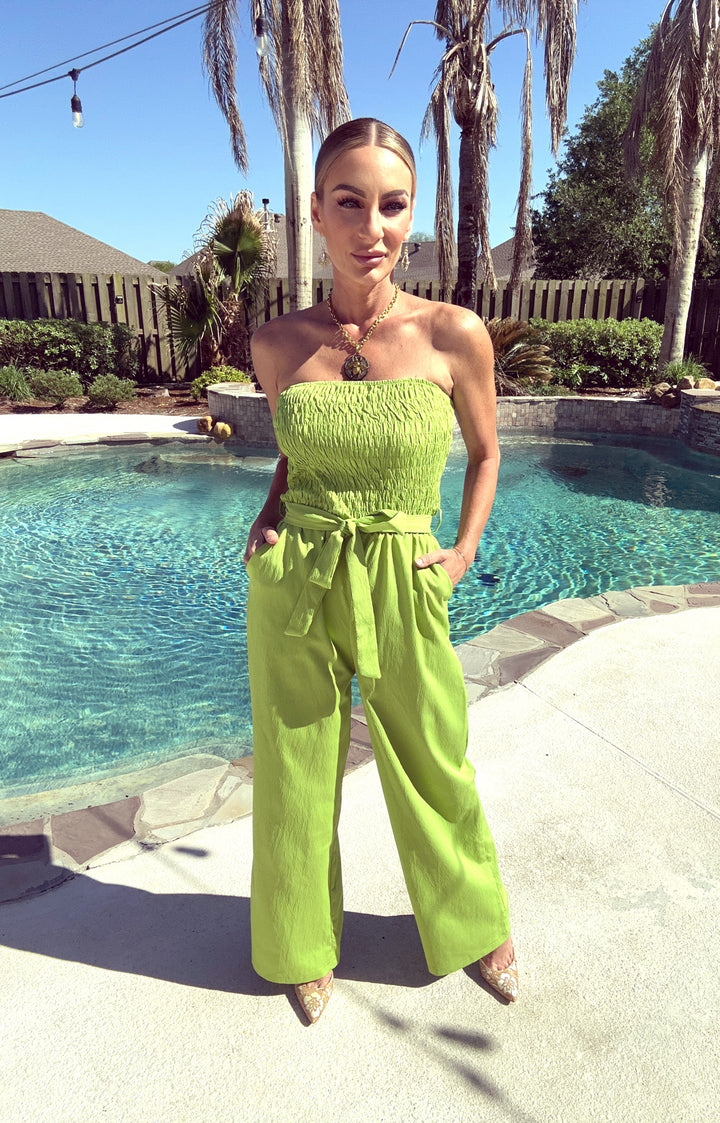 Fern Flow Jumpsuit-Jumpsuits-Rosa Clothing-Shop with Bloom West Boutique, Women's Fashion Boutique, Located in Houma, Louisiana