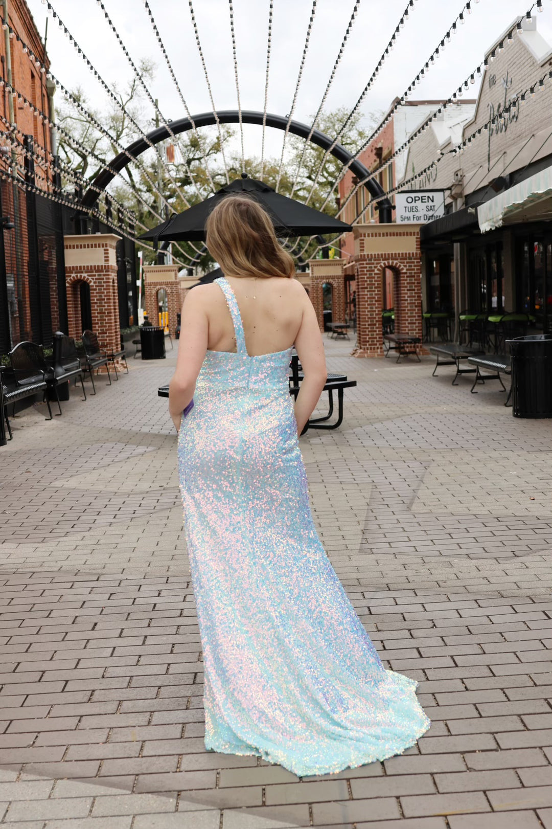 Pyper One Shoulder Fitted Sequin Gown-Formal Gowns-17 young dress-Shop with Bloom West Boutique, Women's Fashion Boutique, Located in Houma, Louisiana