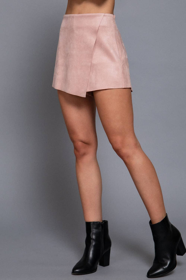 Front Wrap Faux Suede Skort-Active Basic | Active USA-Shop with Bloom West Boutique, Women's Fashion Boutique, Located in Houma, Louisiana