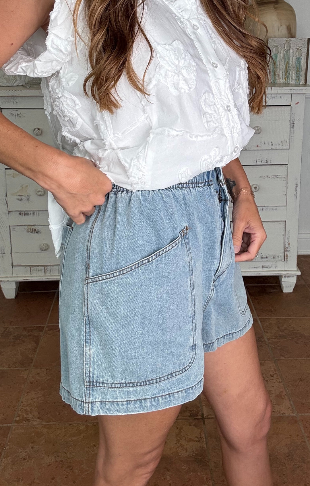 Harper Highs Denim shorts-Shorts-Entro-Shop with Bloom West Boutique, Women's Fashion Boutique, Located in Houma, Louisiana