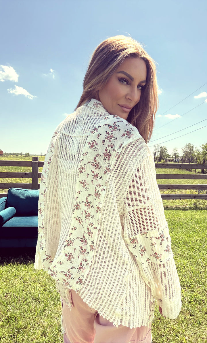 The Ditsy Darling Blouse-Tops-POL Clothing-Shop with Bloom West Boutique, Women's Fashion Boutique, Located in Houma, Louisiana