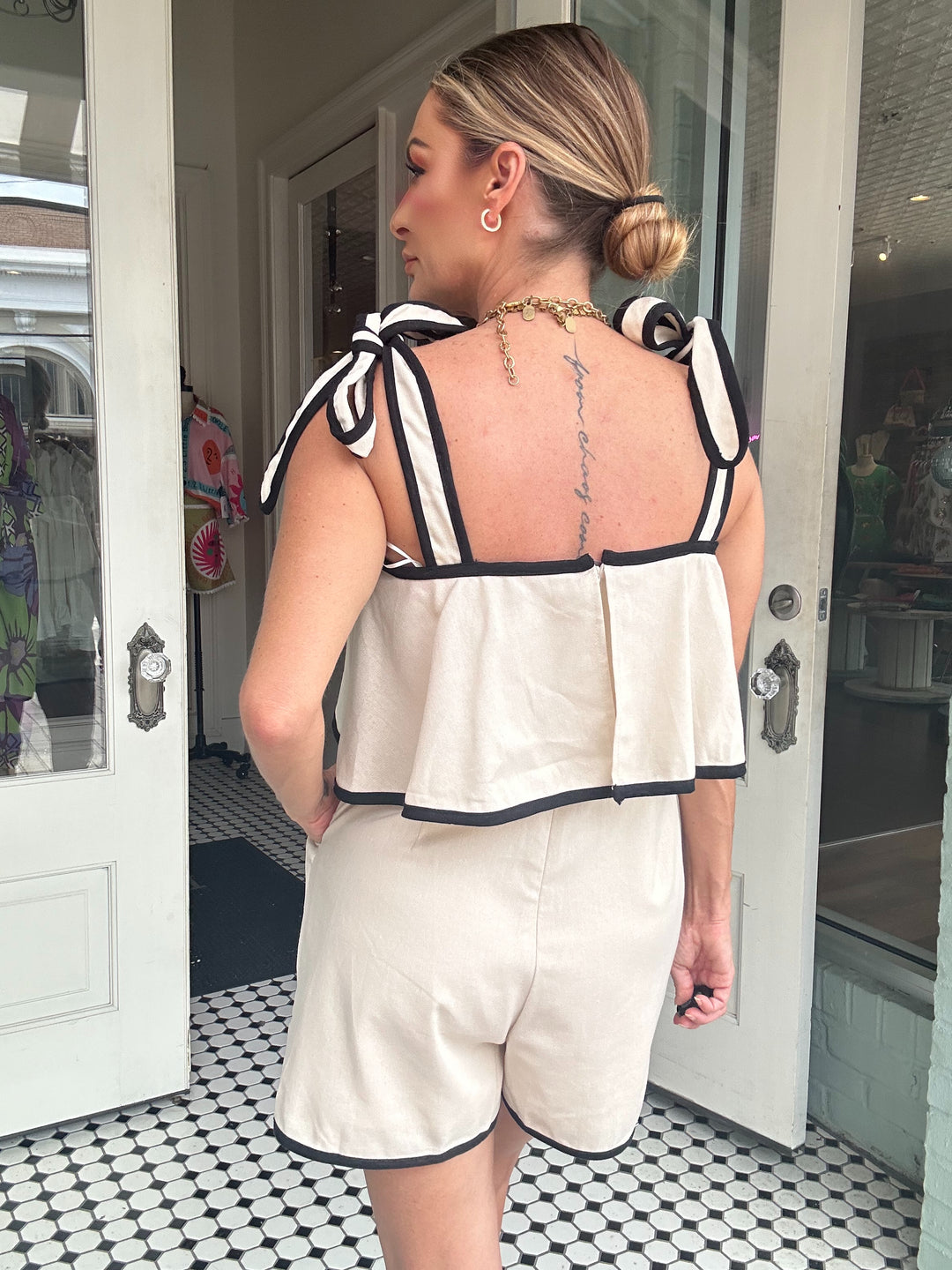 Lucia Romper-Rompers-Lalavon-Shop with Bloom West Boutique, Women's Fashion Boutique, Located in Houma, Louisiana