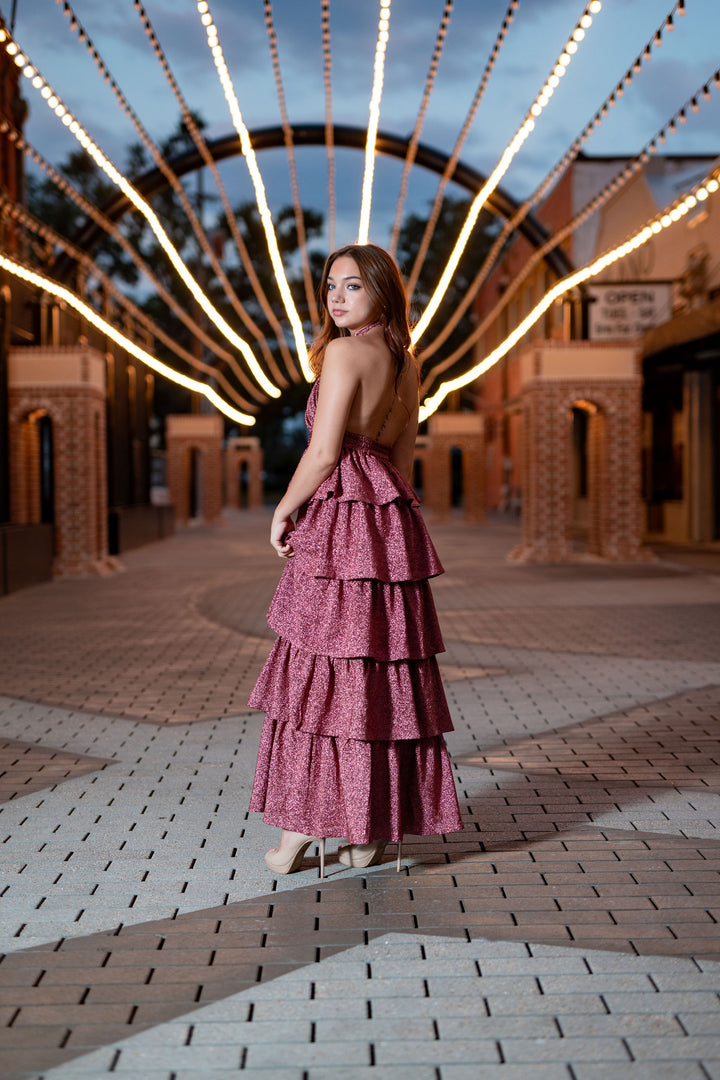 Buddy Love Talia Halter Long Dress- Valentine-Maxi Dresses-Buddy Love-Shop with Bloom West Boutique, Women's Fashion Boutique, Located in Houma, Louisiana