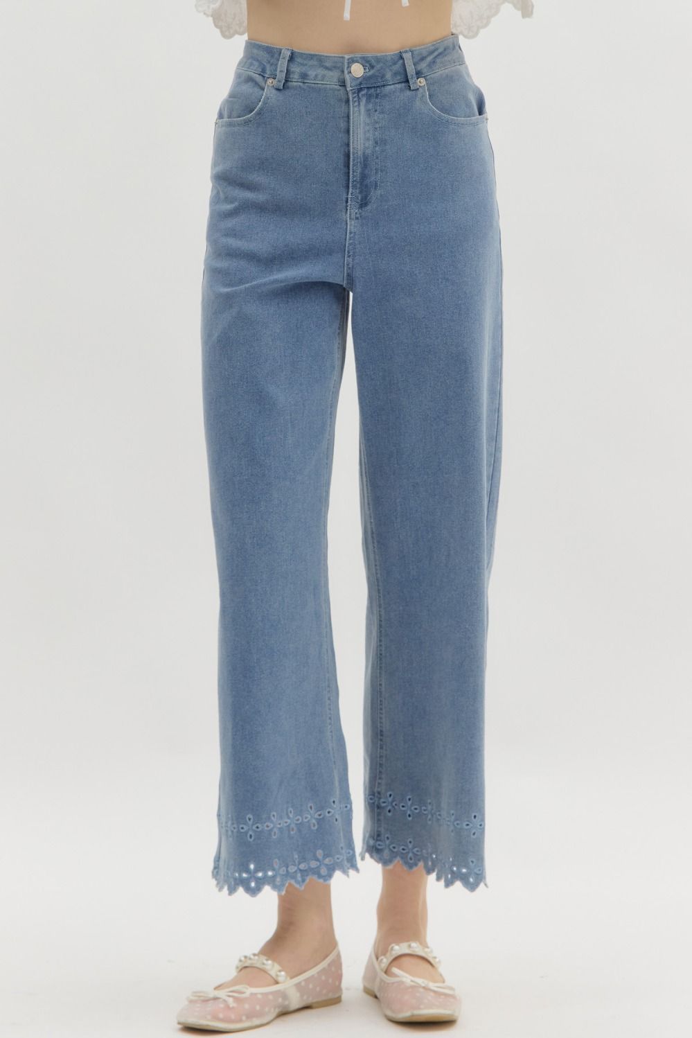 Ethereal Eyelet Denim Jeans-Jeans-entro-Shop with Bloom West Boutique, Women's Fashion Boutique, Located in Houma, Louisiana