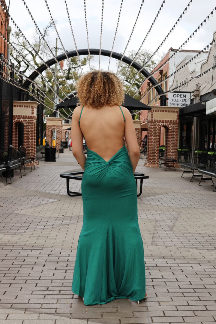 Avyanna Stretch Satin Glitter Open Back Dress-Formal Gowns-ladivine by cinderella-Shop with Bloom West Boutique, Women's Fashion Boutique, Located in Houma, Louisiana