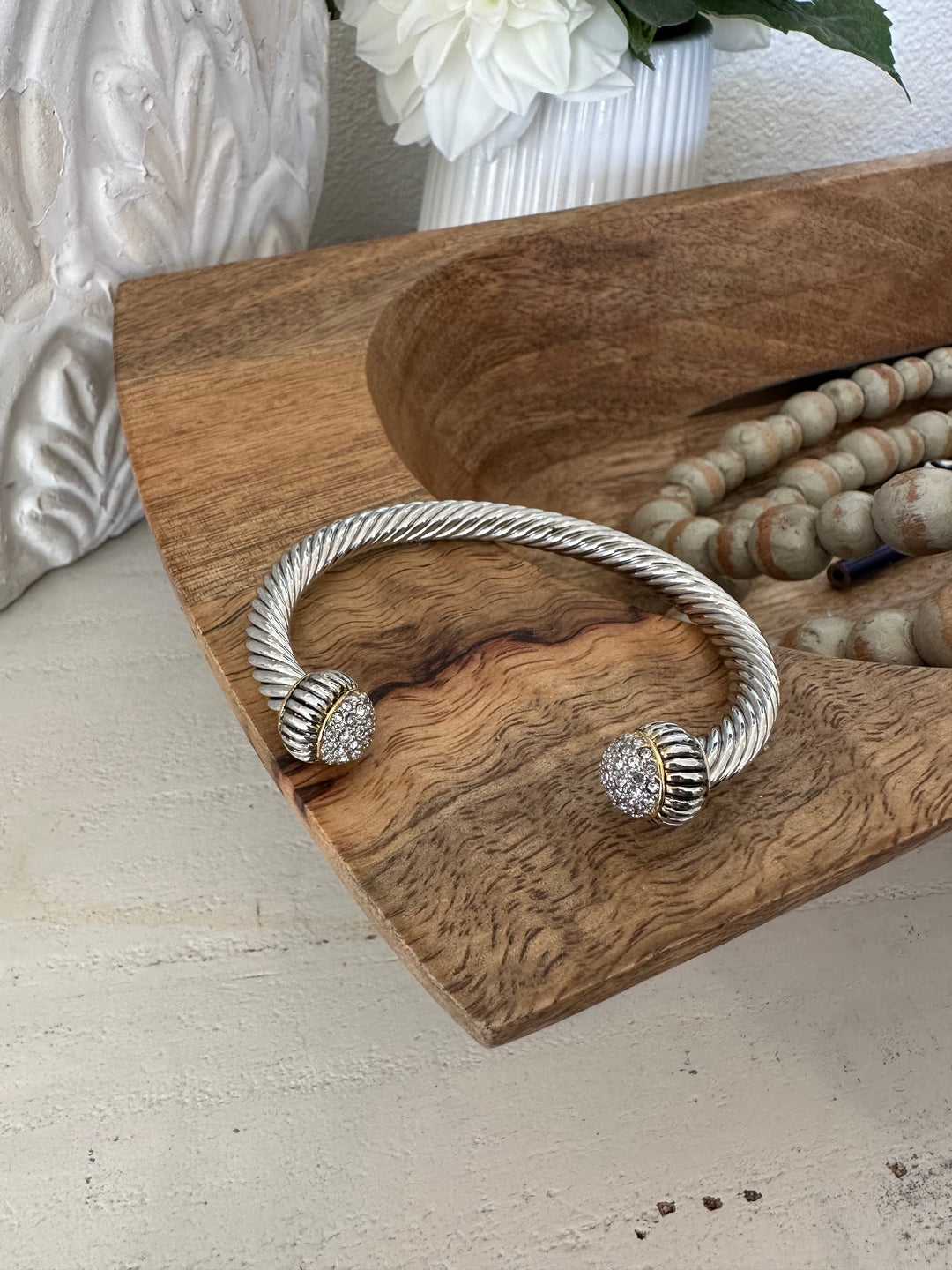 DY Silver Rhinestone Bracelet-Bracelets-2unic-Shop with Bloom West Boutique, Women's Fashion Boutique, Located in Houma, Louisiana
