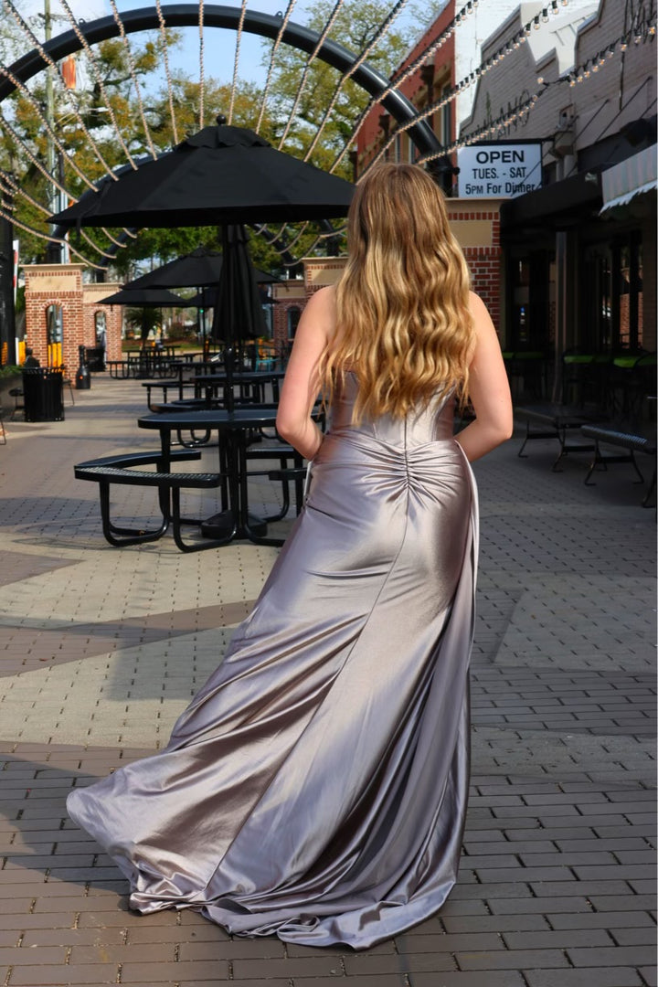 Nicolette Strapless Satin Gown-Formal Gowns-17 young dress-Shop with Bloom West Boutique, Women's Fashion Boutique, Located in Houma, Louisiana