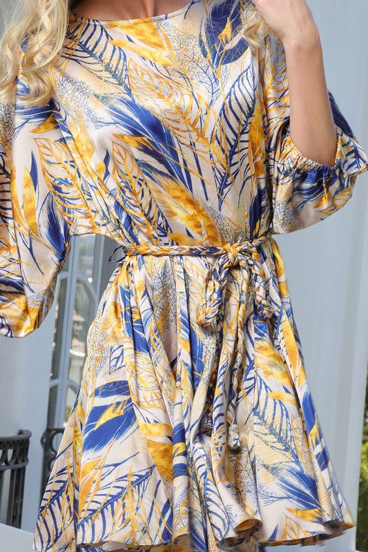 Francine Flower Print Dress-Mini Dresses-Aakaa-Shop with Bloom West Boutique, Women's Fashion Boutique, Located in Houma, Louisiana