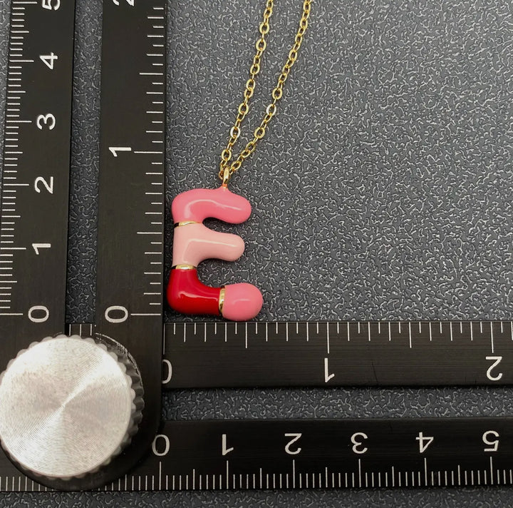 Bright Enamel Initial Bubble Charm Necklace-Necklaces-Mio Queens-Shop with Bloom West Boutique, Women's Fashion Boutique, Located in Houma, Louisiana